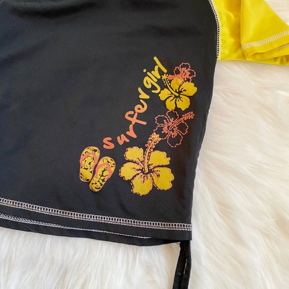 Pink Platinum black yellow swim rashguard 3T - Picture 4 of 7